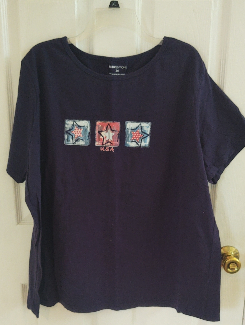 Basic Editions Purple Graphic Tee - 3X